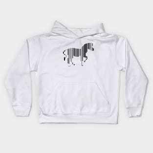 Zebra barcode stripes Kids Hoodie